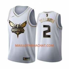 Maillot NBA Charlotte Hornets Marvin Williams 2 Nike 2019-20 Blanc Golden Edition Swingman - Homme